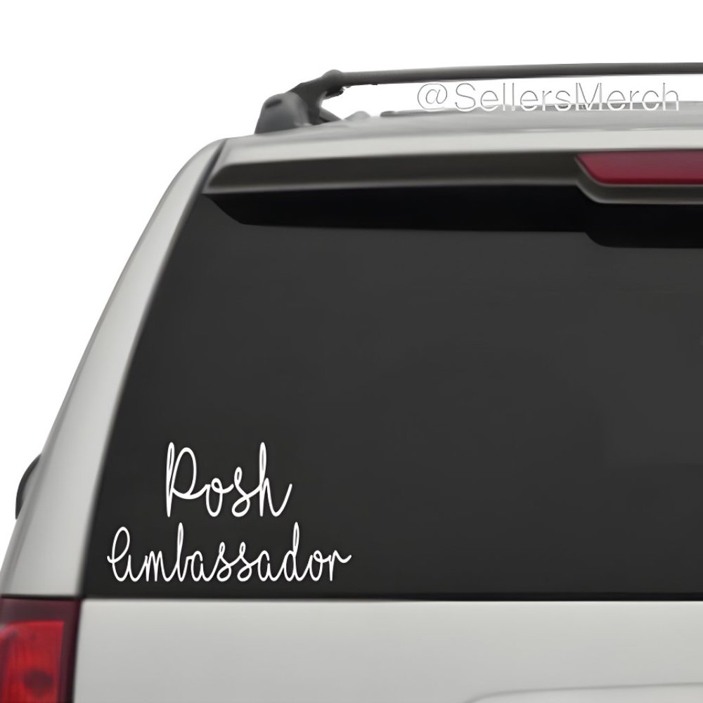 Car Decal with Posh Ambassador Text
